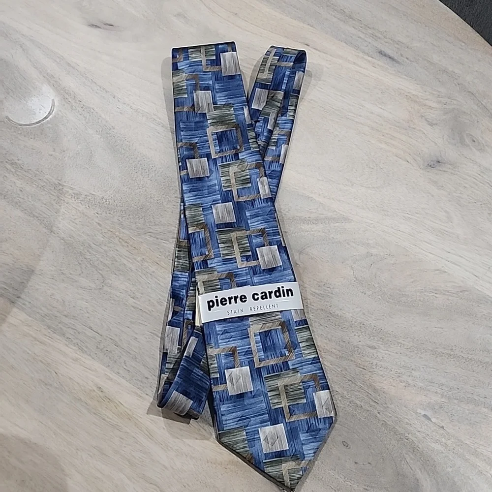 PIERRE CARDIN MEN'S TIES BLUE-GOLD BRAND NEW